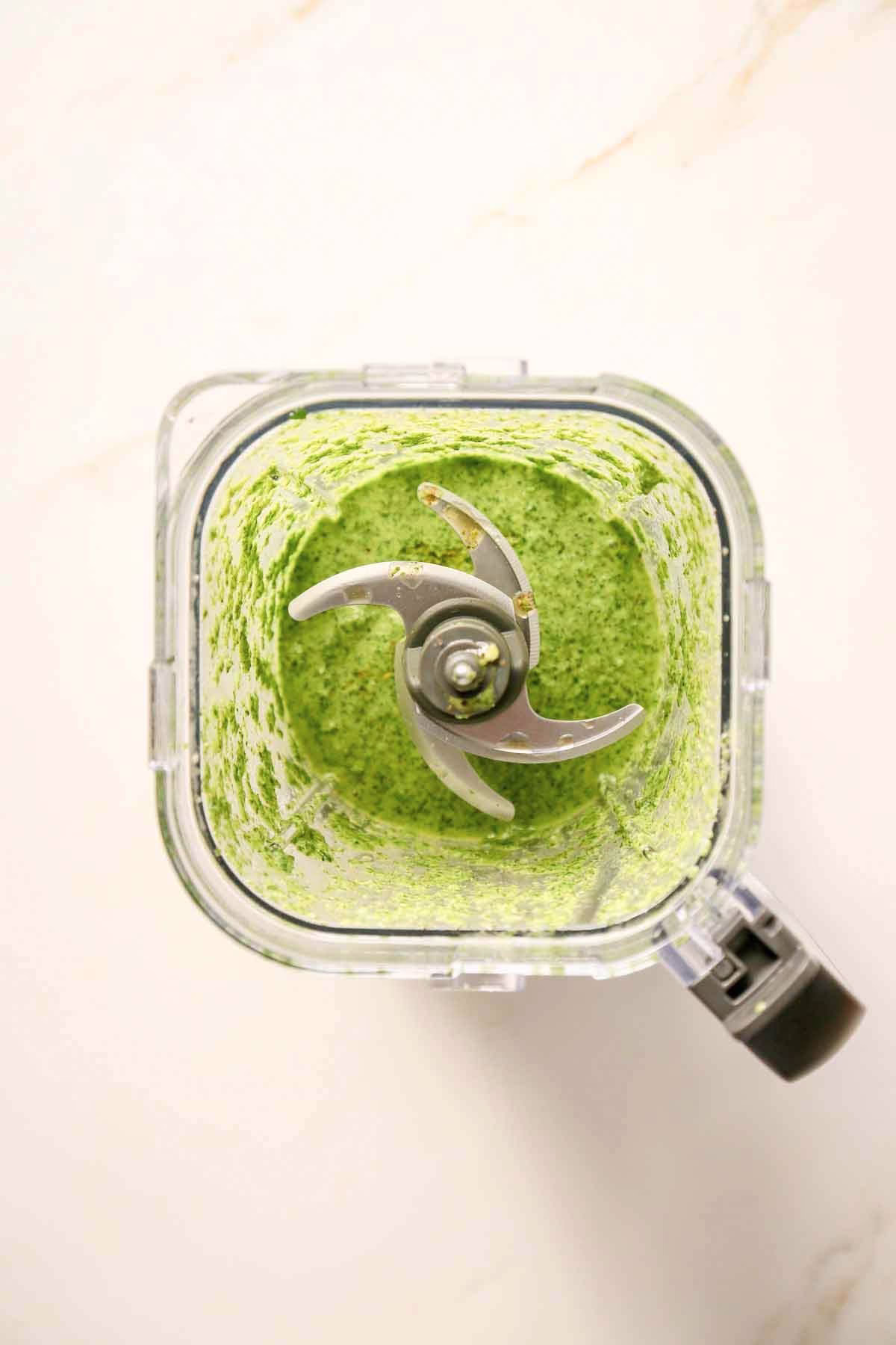 Spicy Cilantro Sauce in a Blender