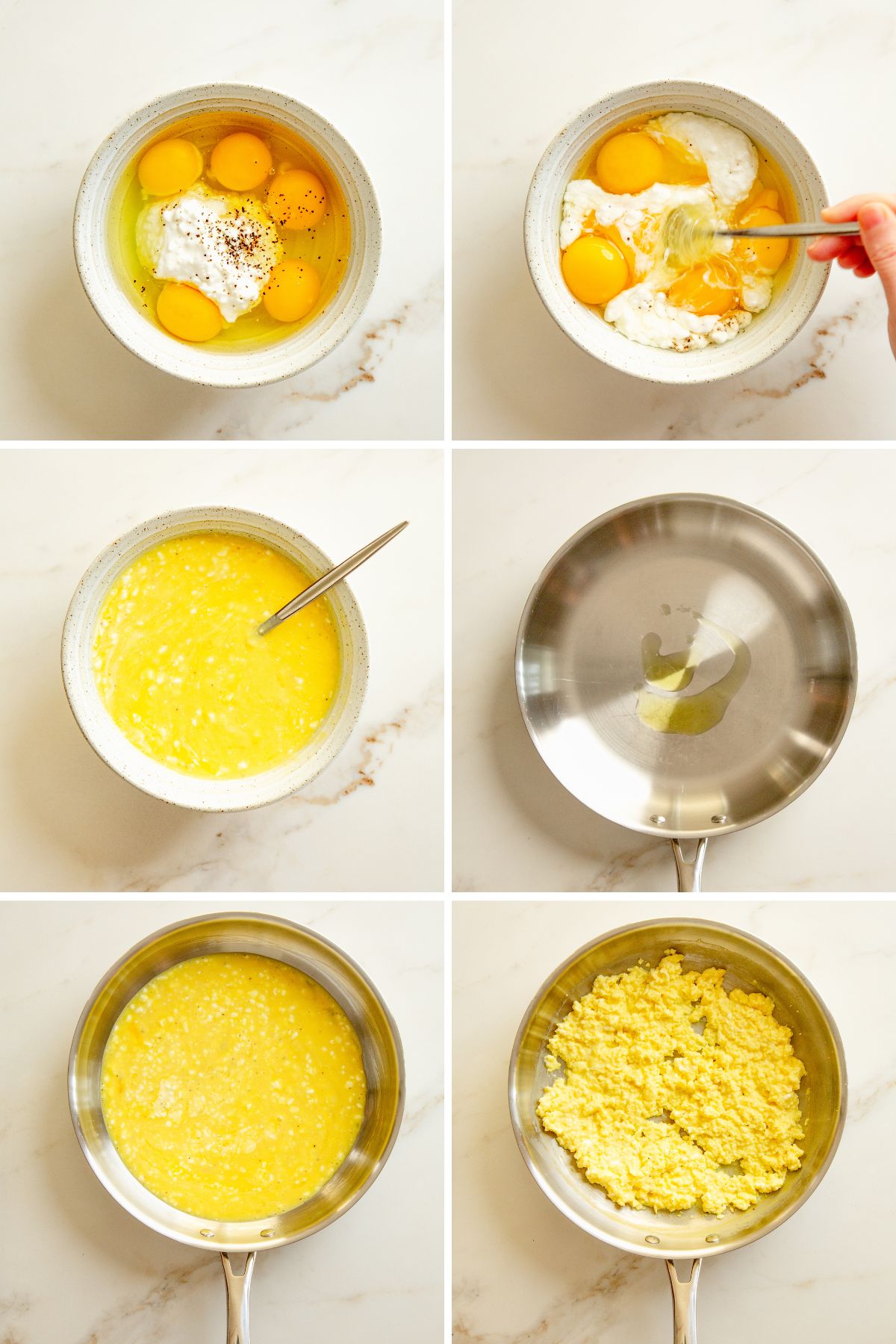 Process of How to Make Protein Eggs with Cottage Cheese