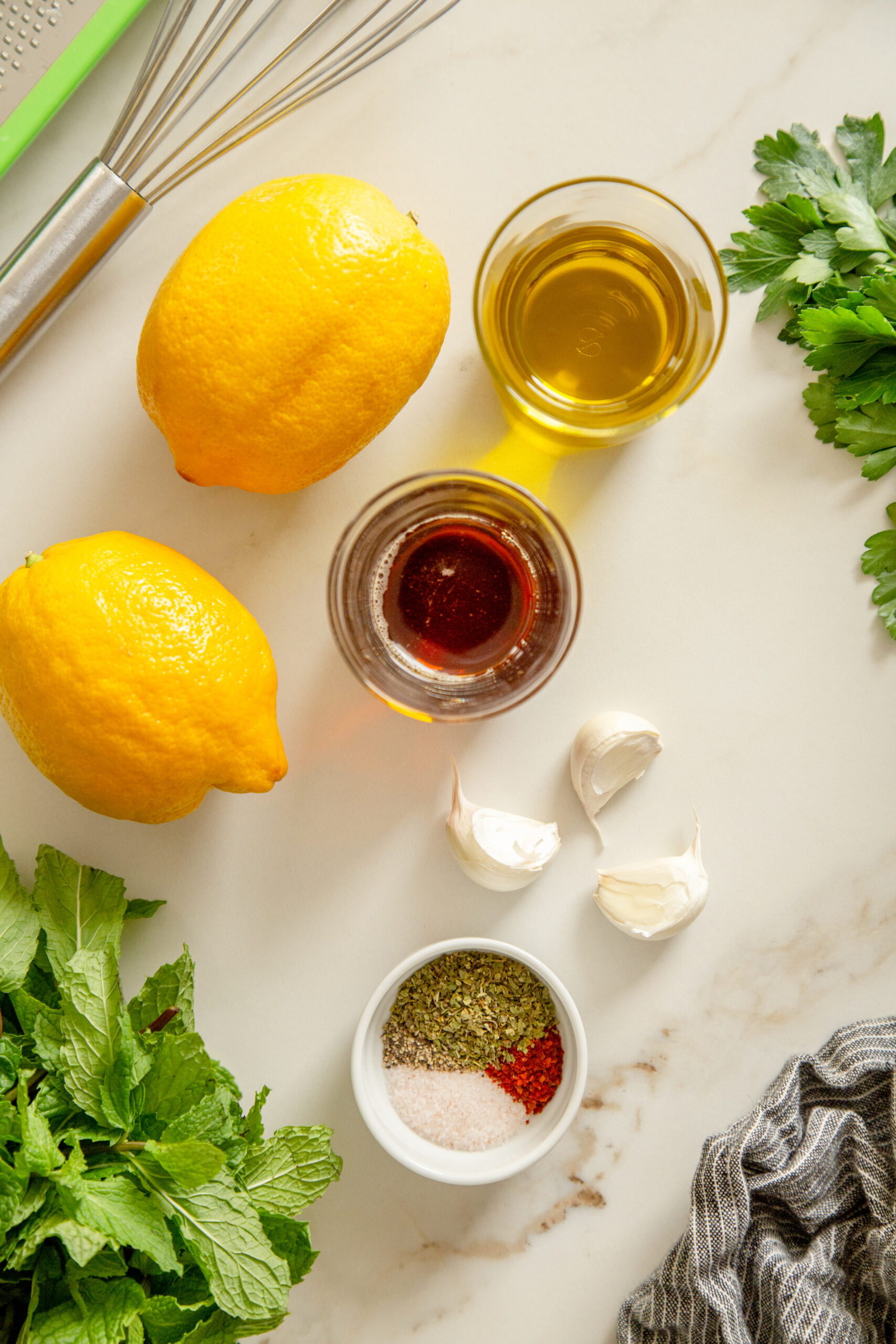 Lemon Garlic Vinaigrette Ingredients