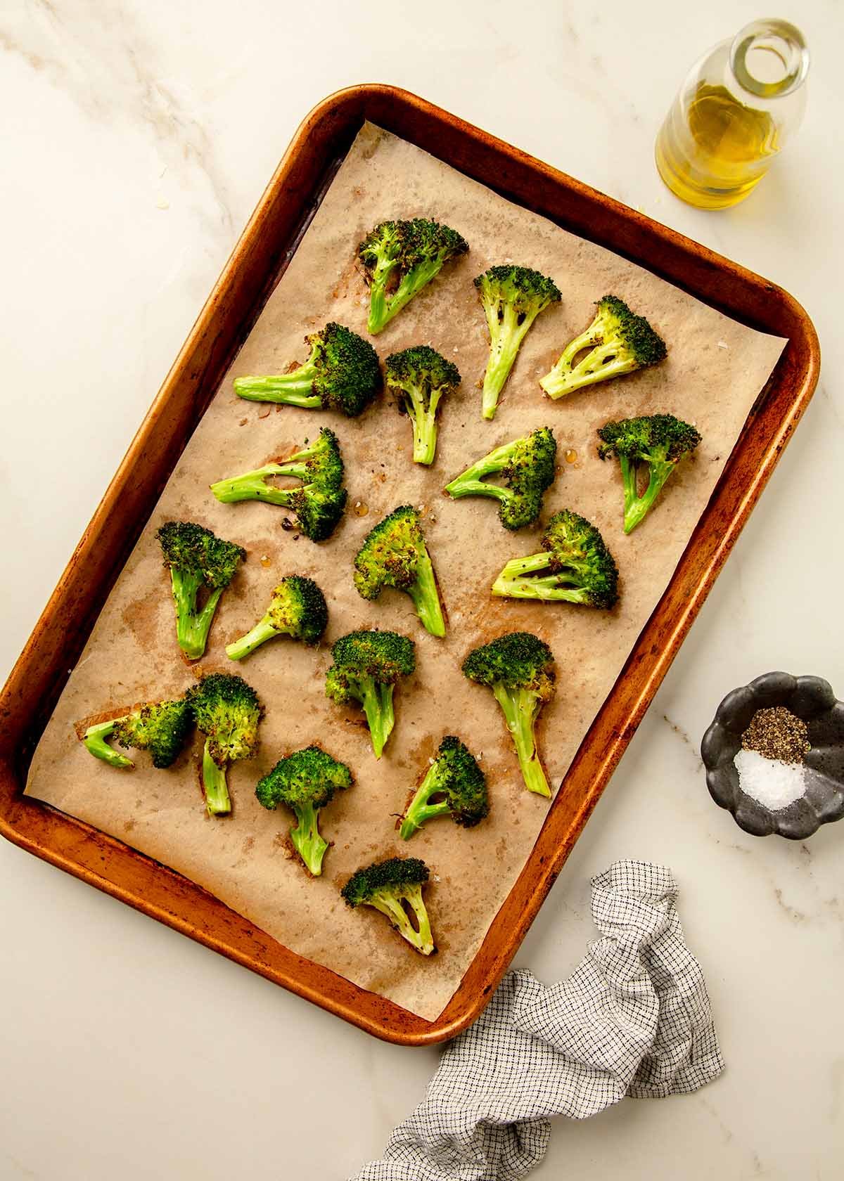 Roasted Broccoli on a sheet pan