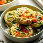Egg Muffins with Greek Feta and Tomato with Spinach