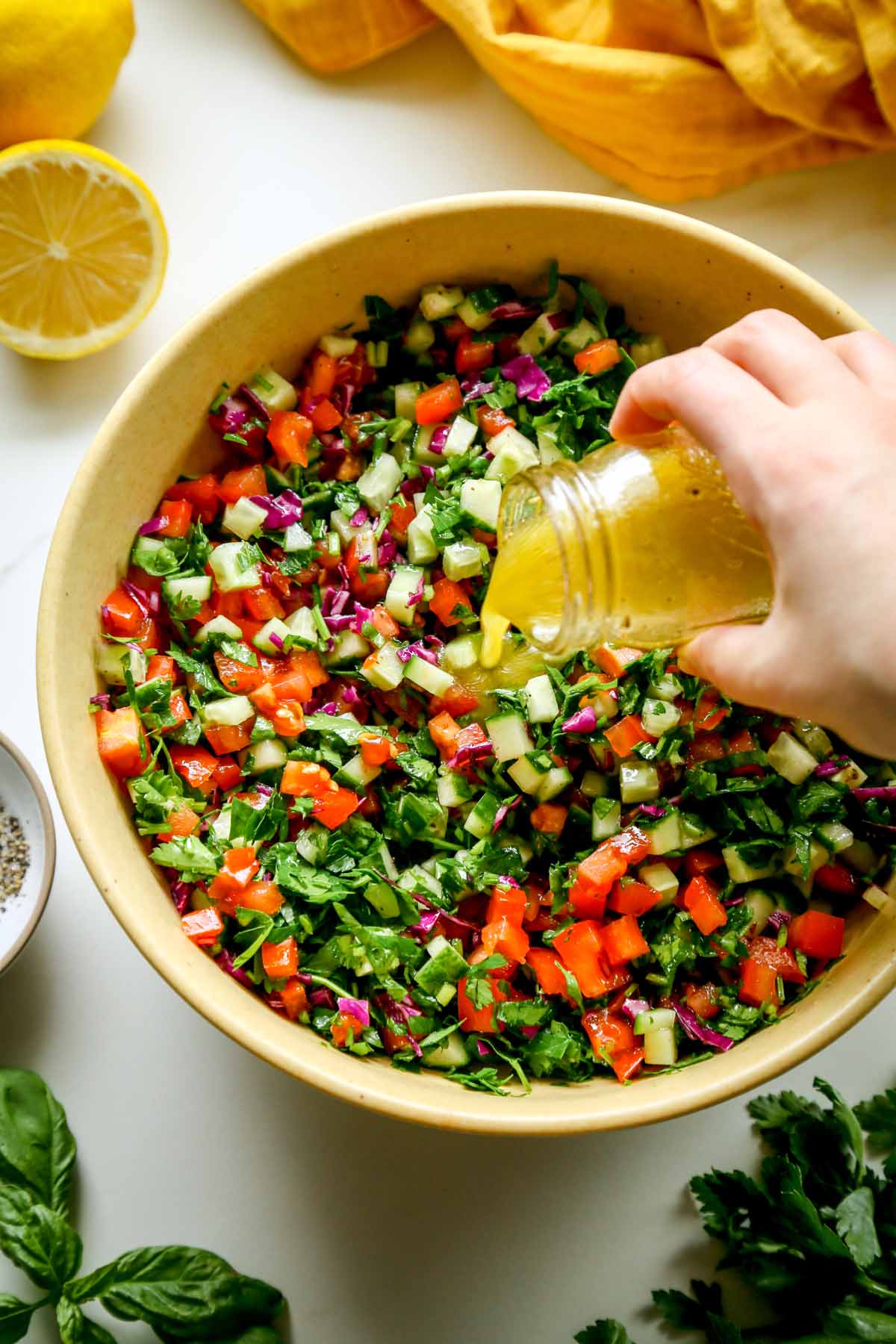 Greek Salad Dressing and Salad