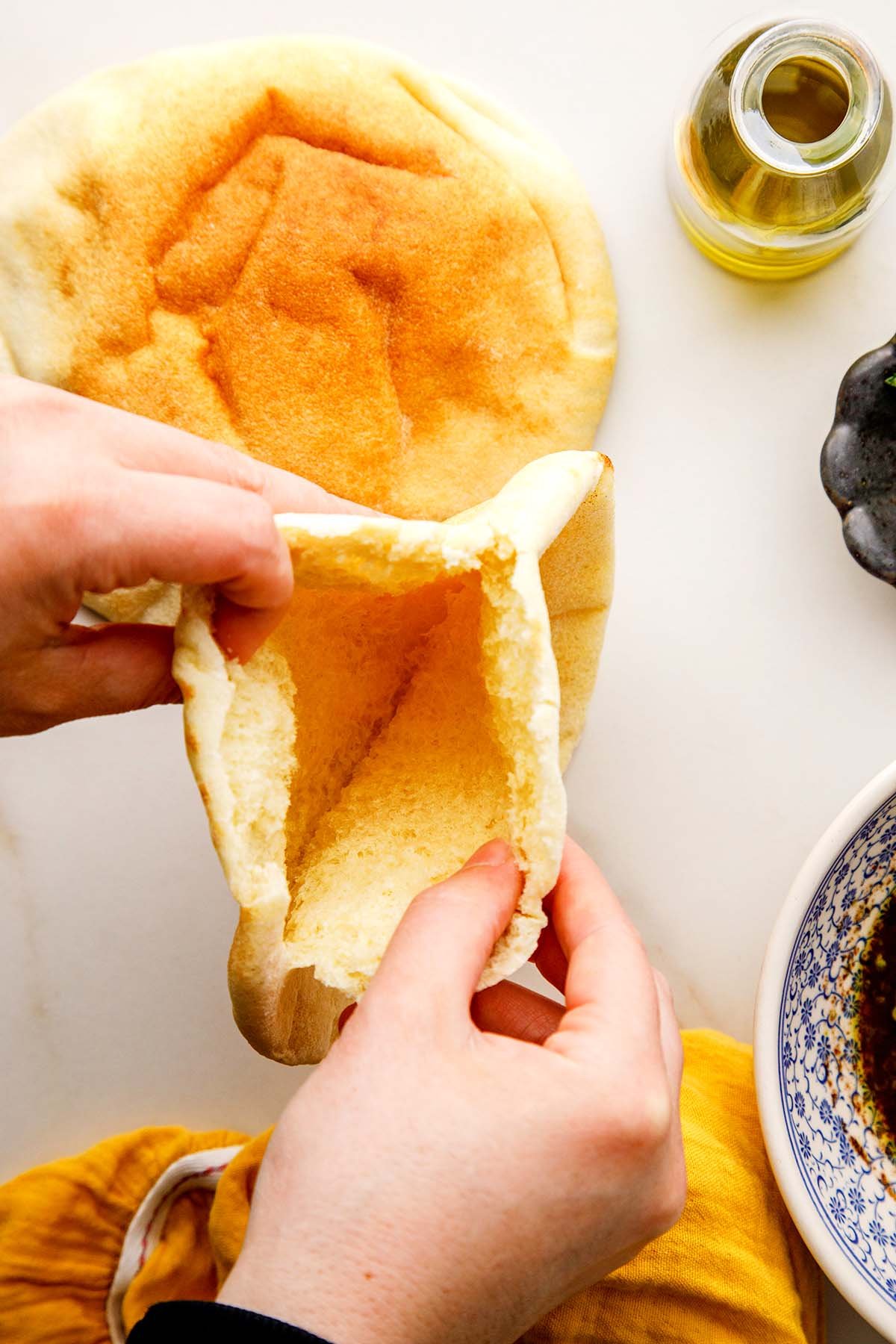 Opening Pita Bread