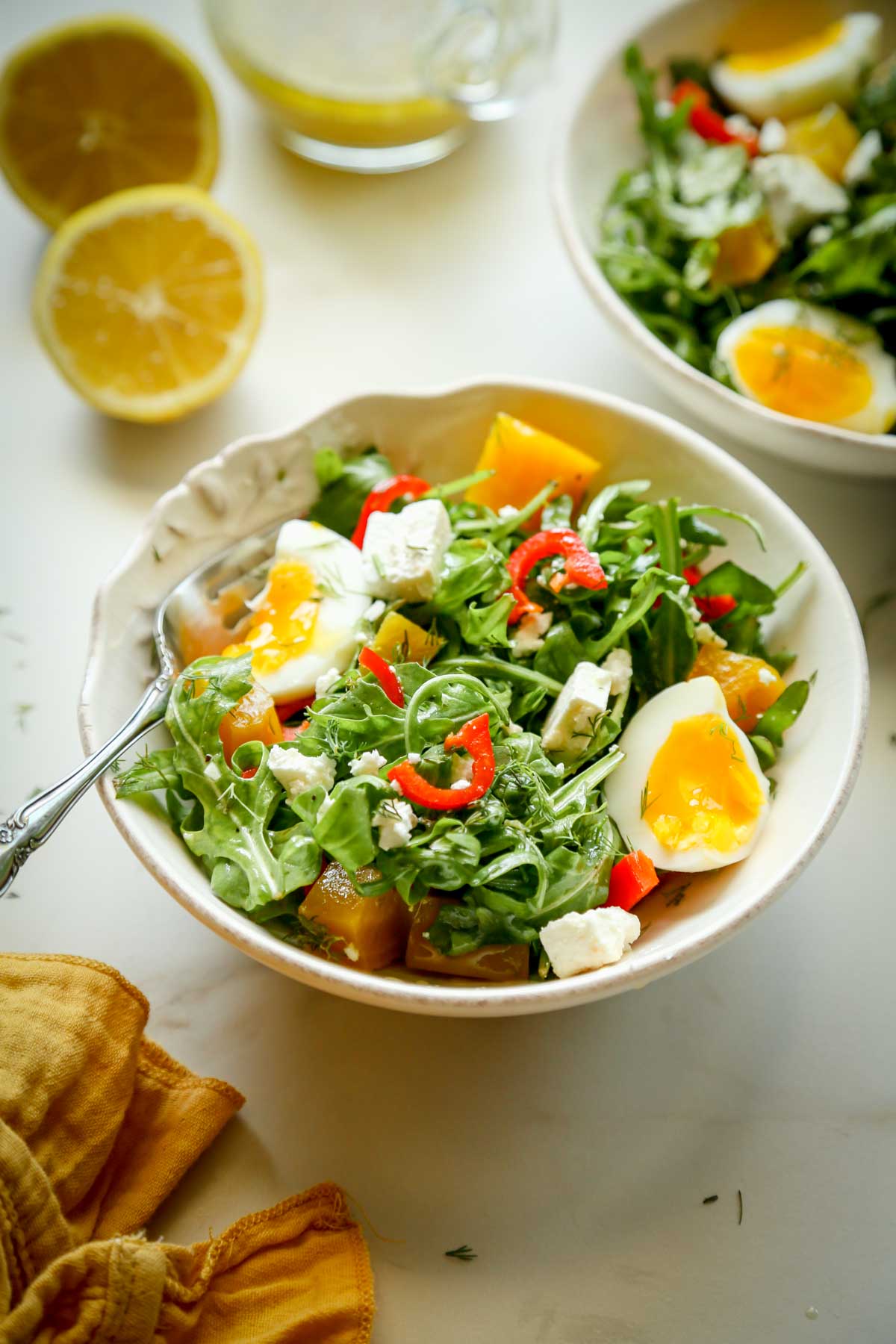 Arugula Salad with Lemon Dill Vinaigrette