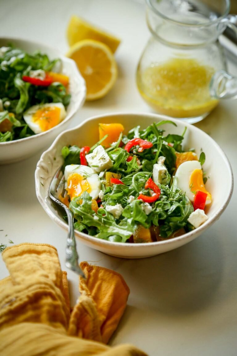 Arugula Salad with Lemon Dill Vinaigrette