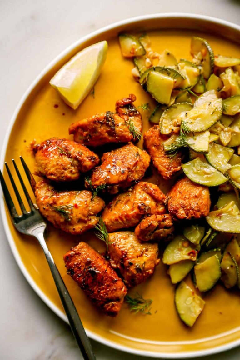 chicken bites with zucchini