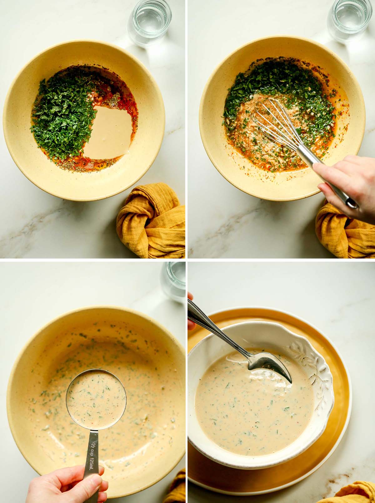 Tahini Chicken Marinade Process