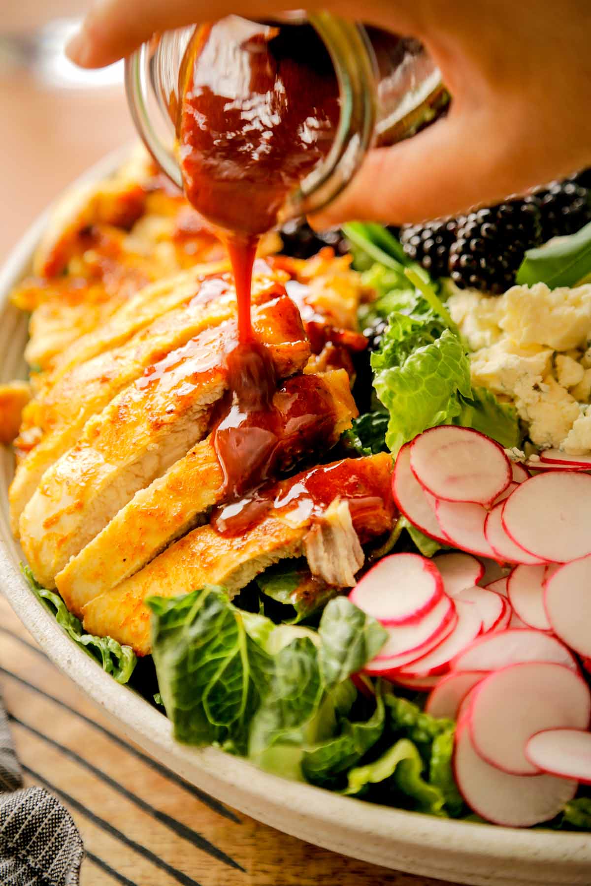 Blackberry Vinaigrette Over Chicken Salad