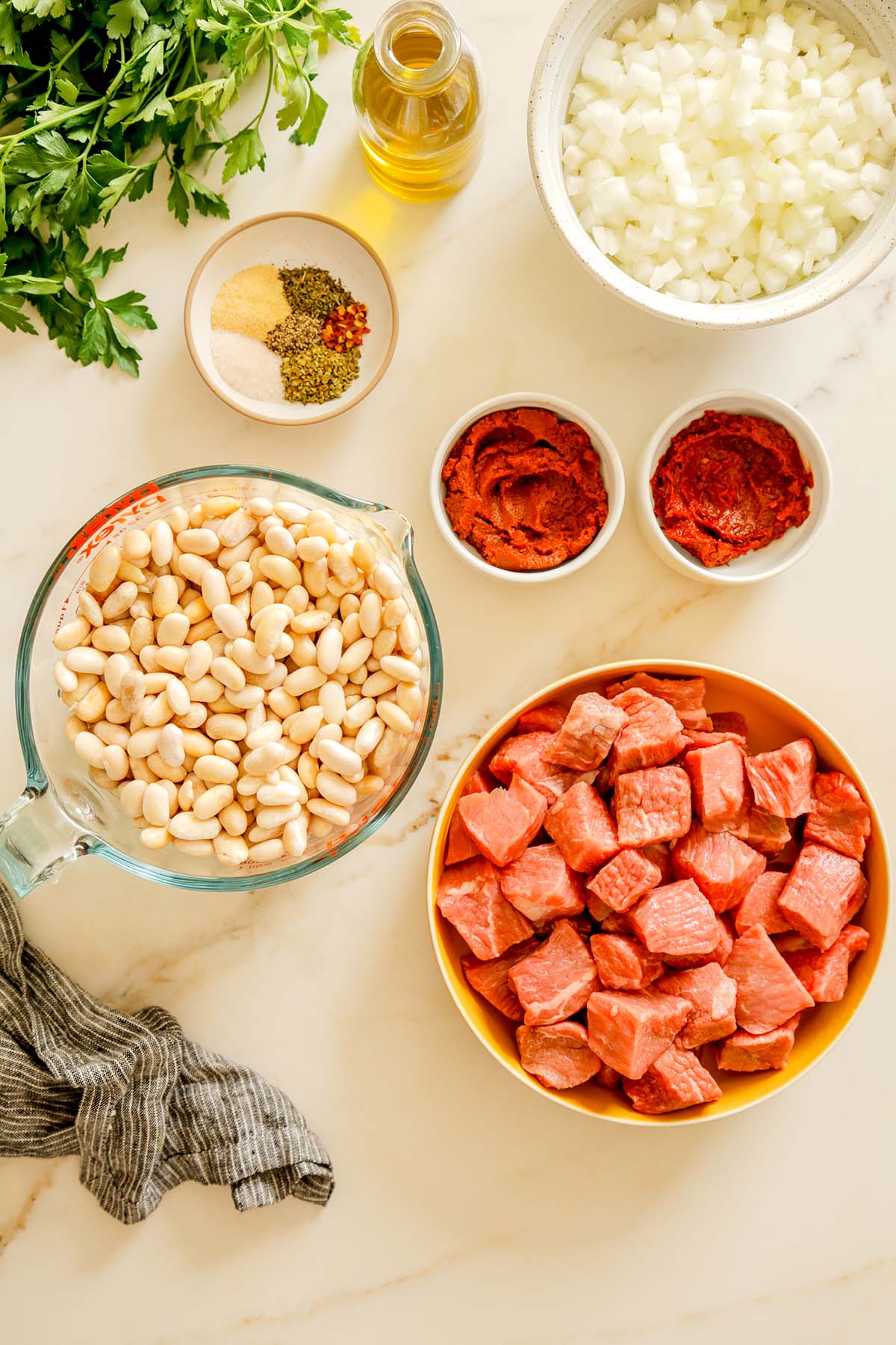 Turkish Bean Stew Ingredients