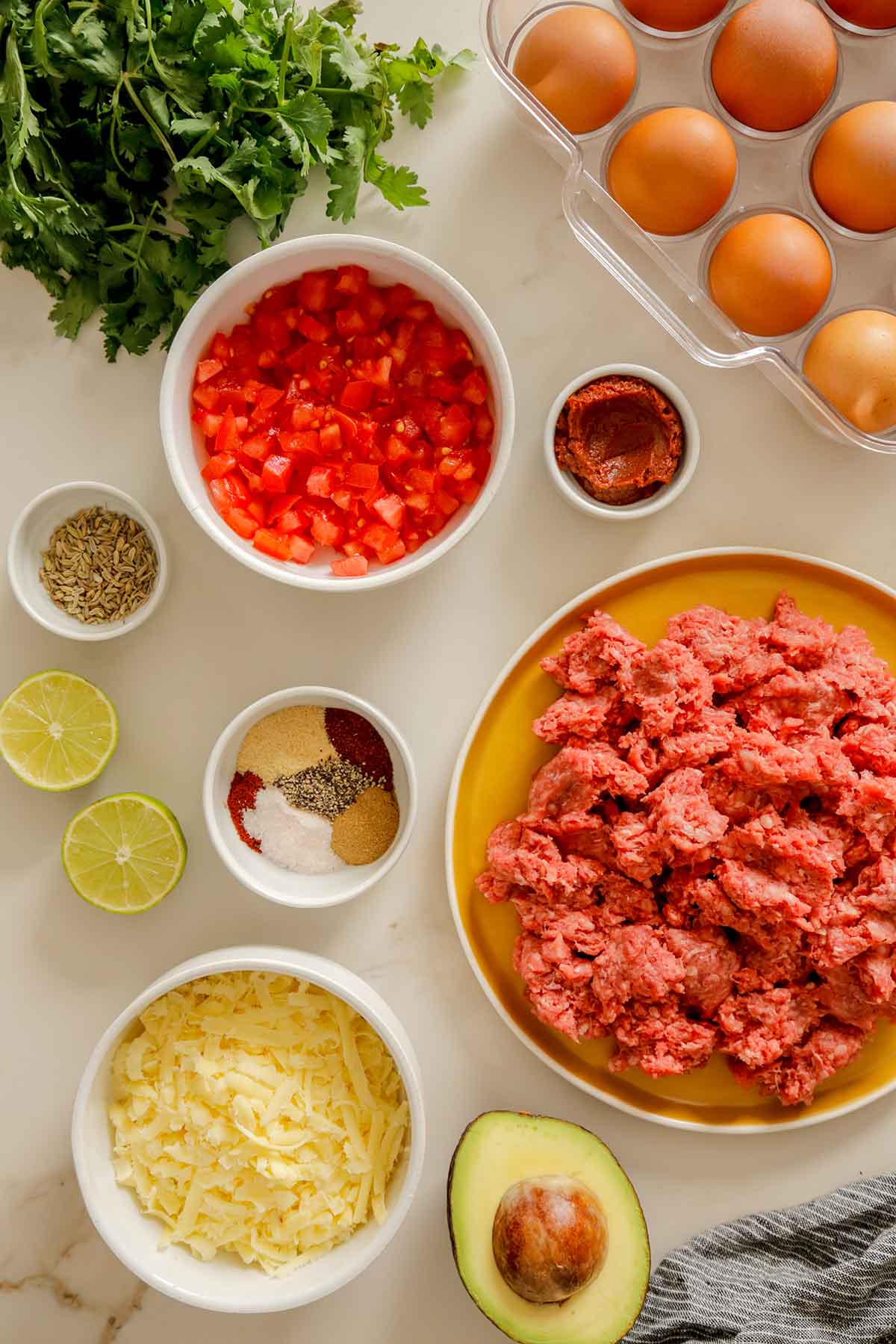Low-Carb High Protein Breakfast Bowls Ingredients