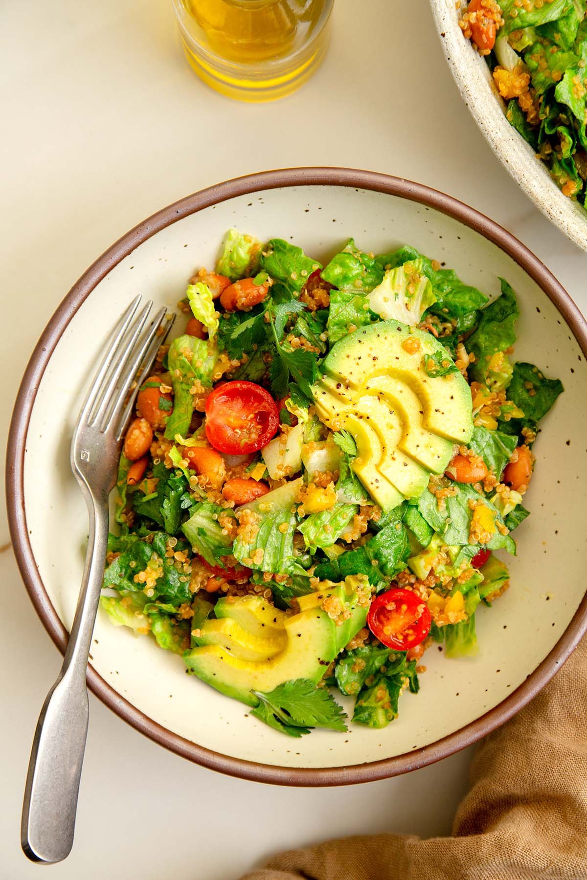 Quinoa taco salad in a bowl