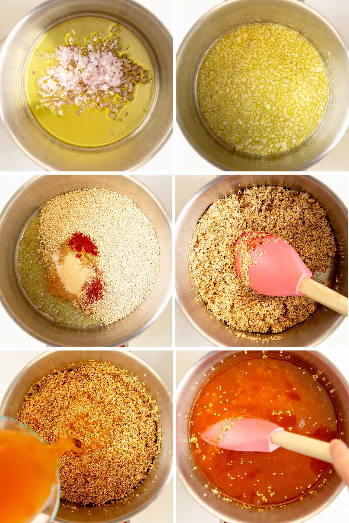 Steps for making quinoa