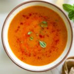 Cozy up with this Turkish-inspired butternut squash soup made with red lentils, mint, and a swirl of Aleppo pepper butter. Naturally creamy and SO delicious.