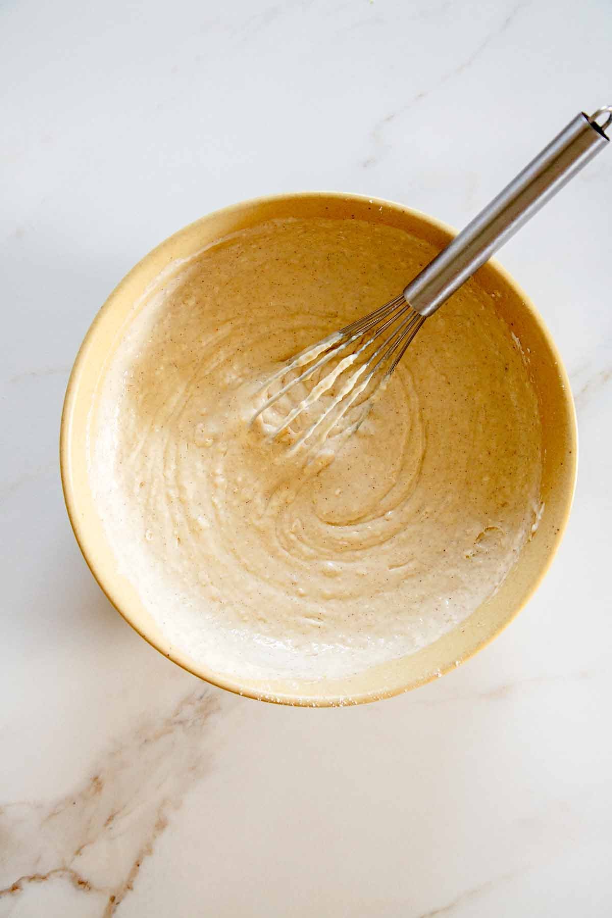 Tahini Cinnamon Waffle Batter