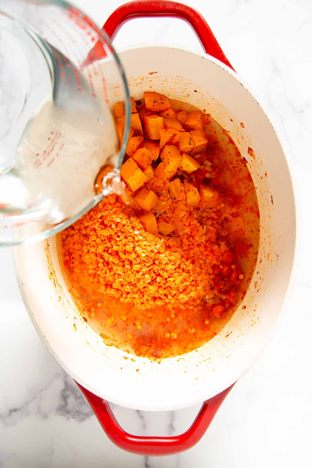tomato and red pepper paste with onion, garlic celery, and onion