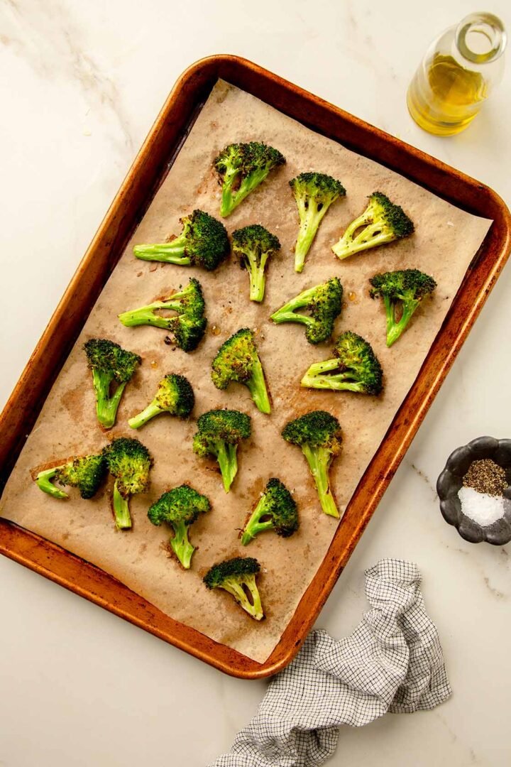 Roasted Broccoli on a sheet pan