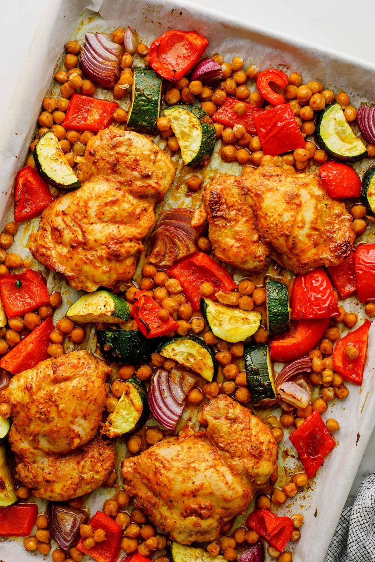Sheet Pan Chicken Shawarma Baked