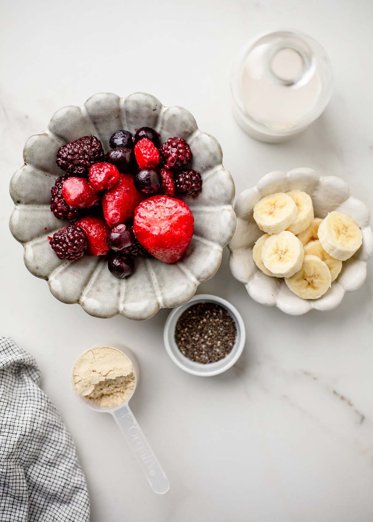 Berries and Cream Smoothie Ingredients