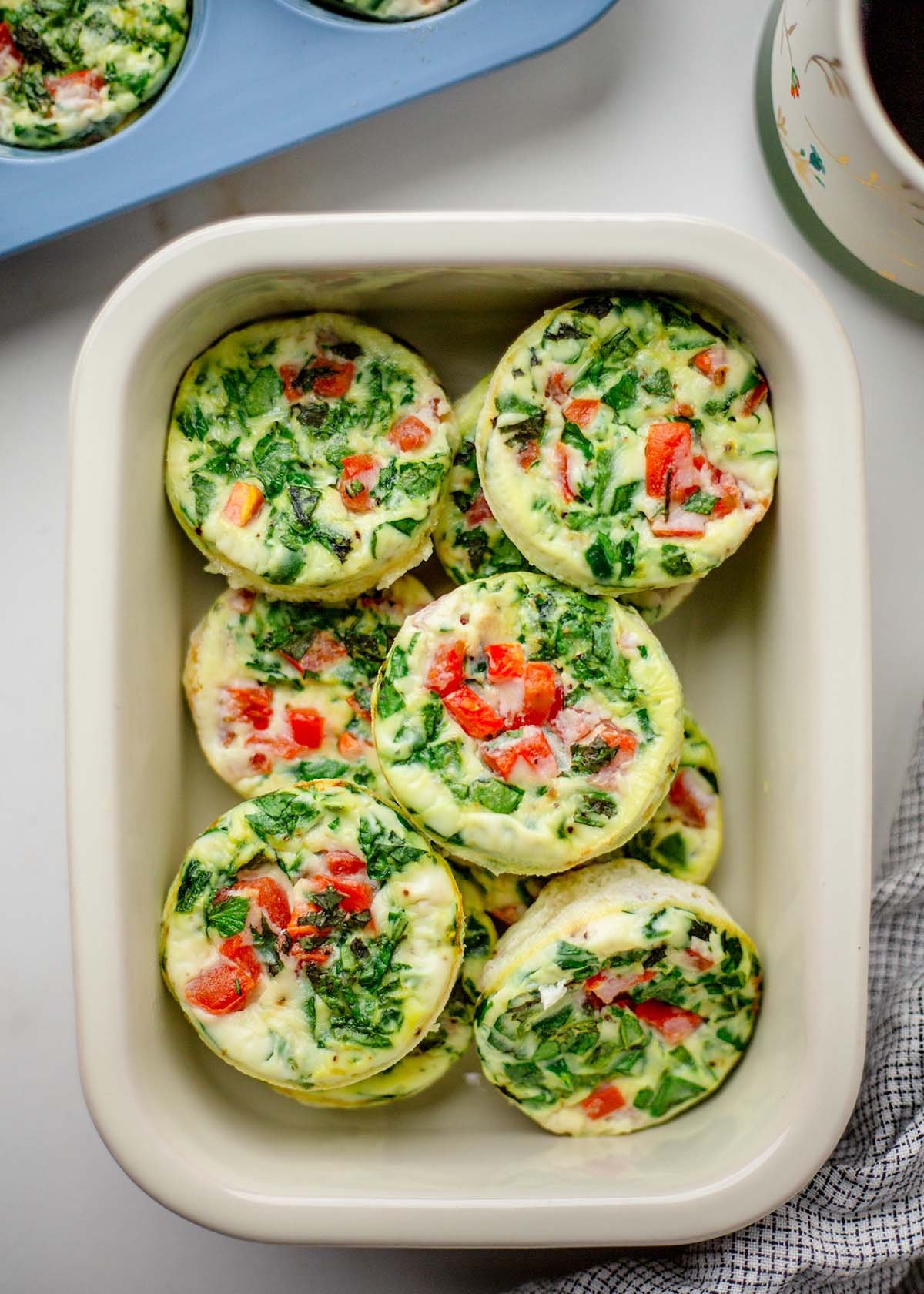 High Protein Egg Bites in Meal Prep Containers