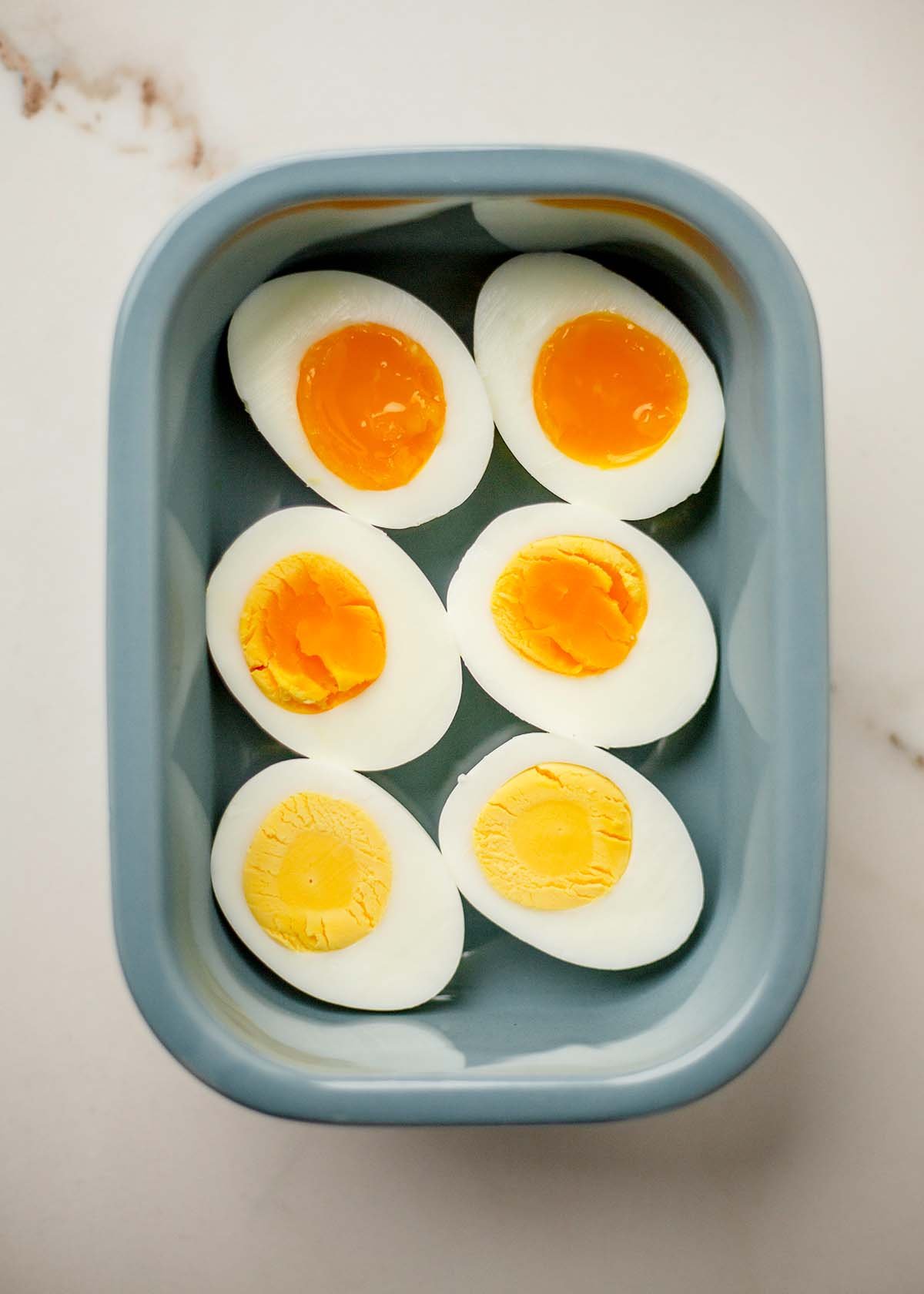 Boiled Eggs in Meal Prep Container