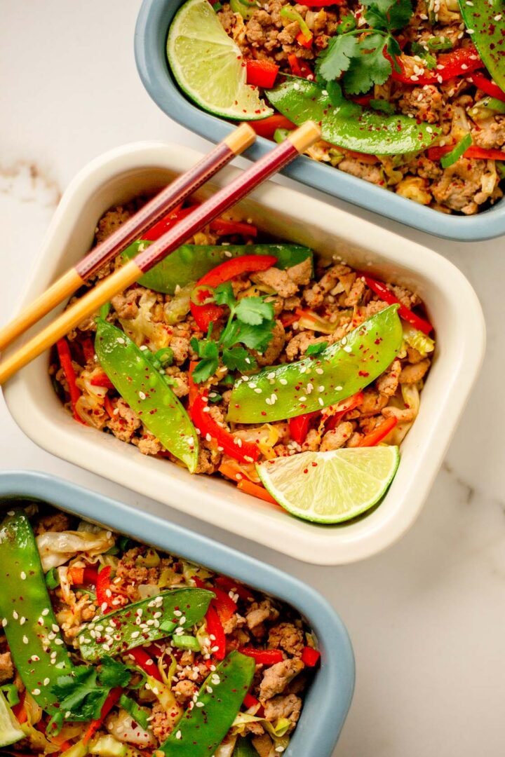 Ground Turkey Egg Roll in a Bowl