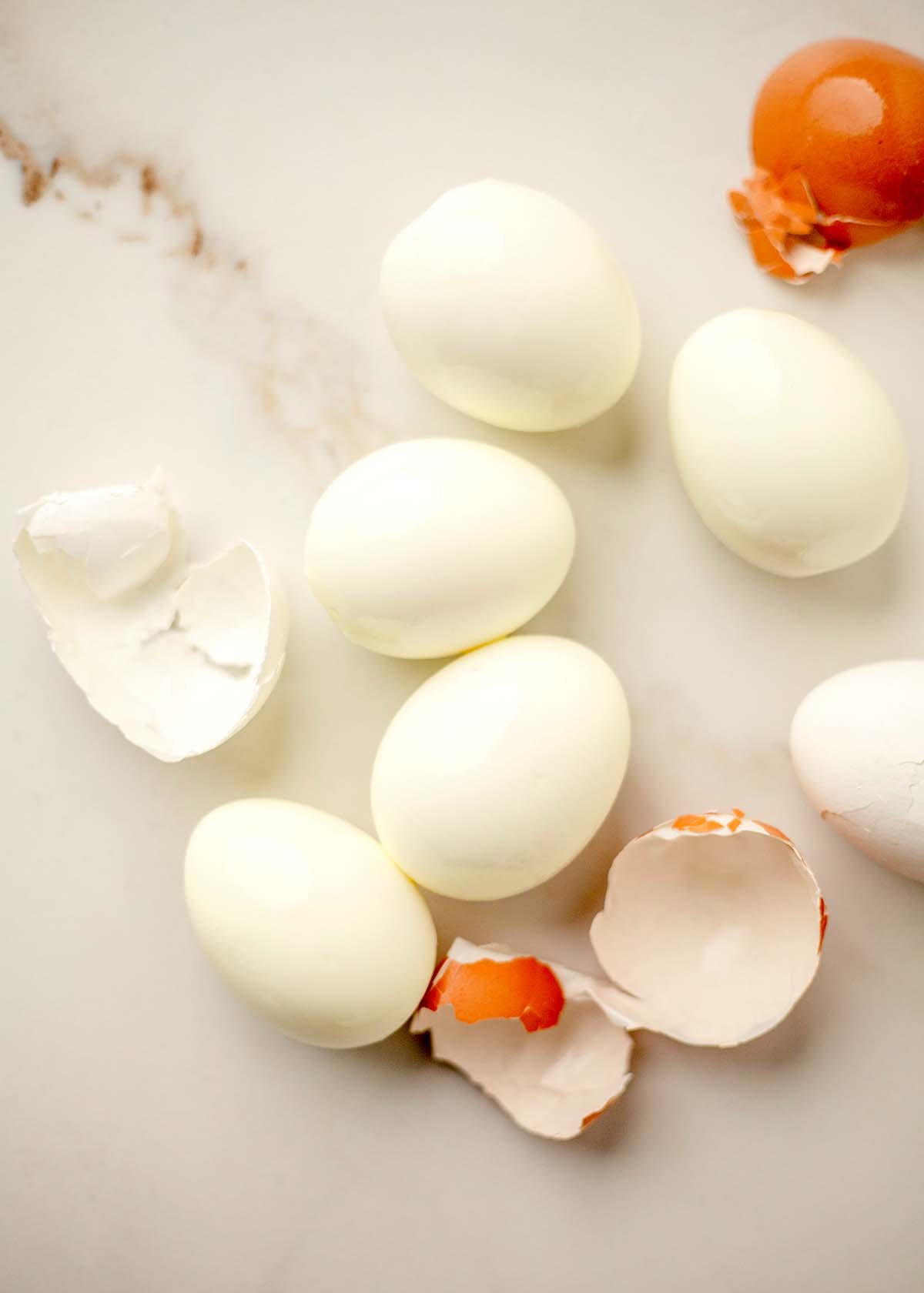Peeled Boiled Eggs