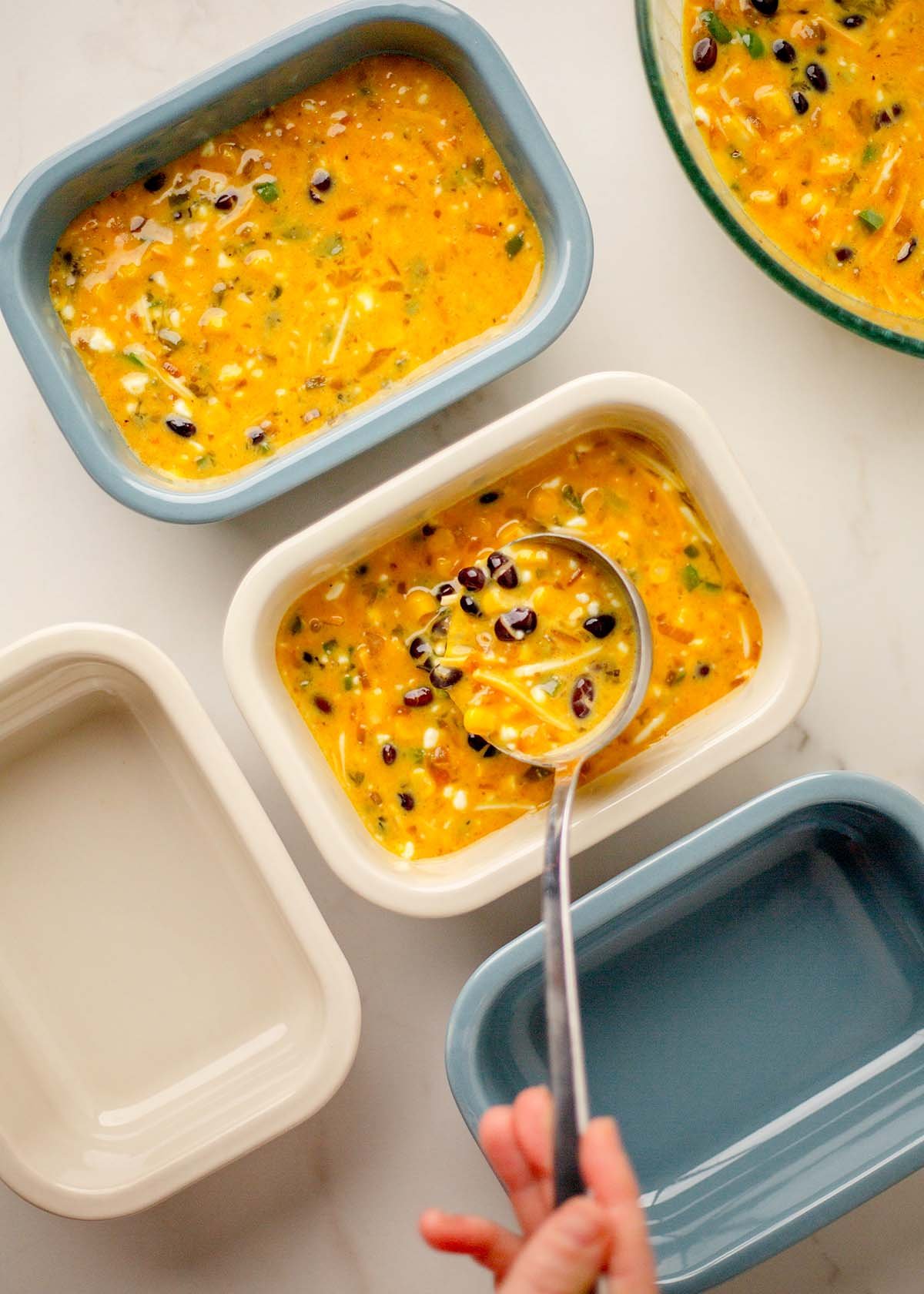 Southwest Eggs Uncooked and Portioned