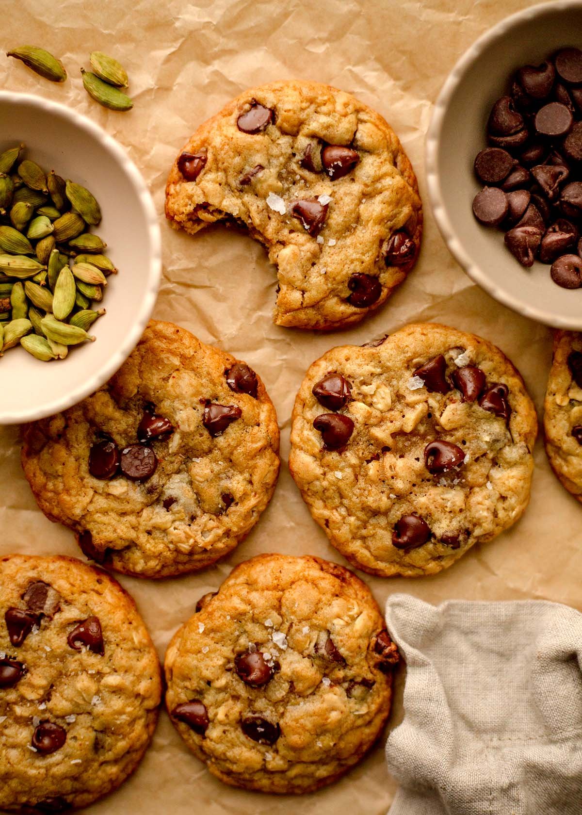 The best oatmeal chocolate chip cookies