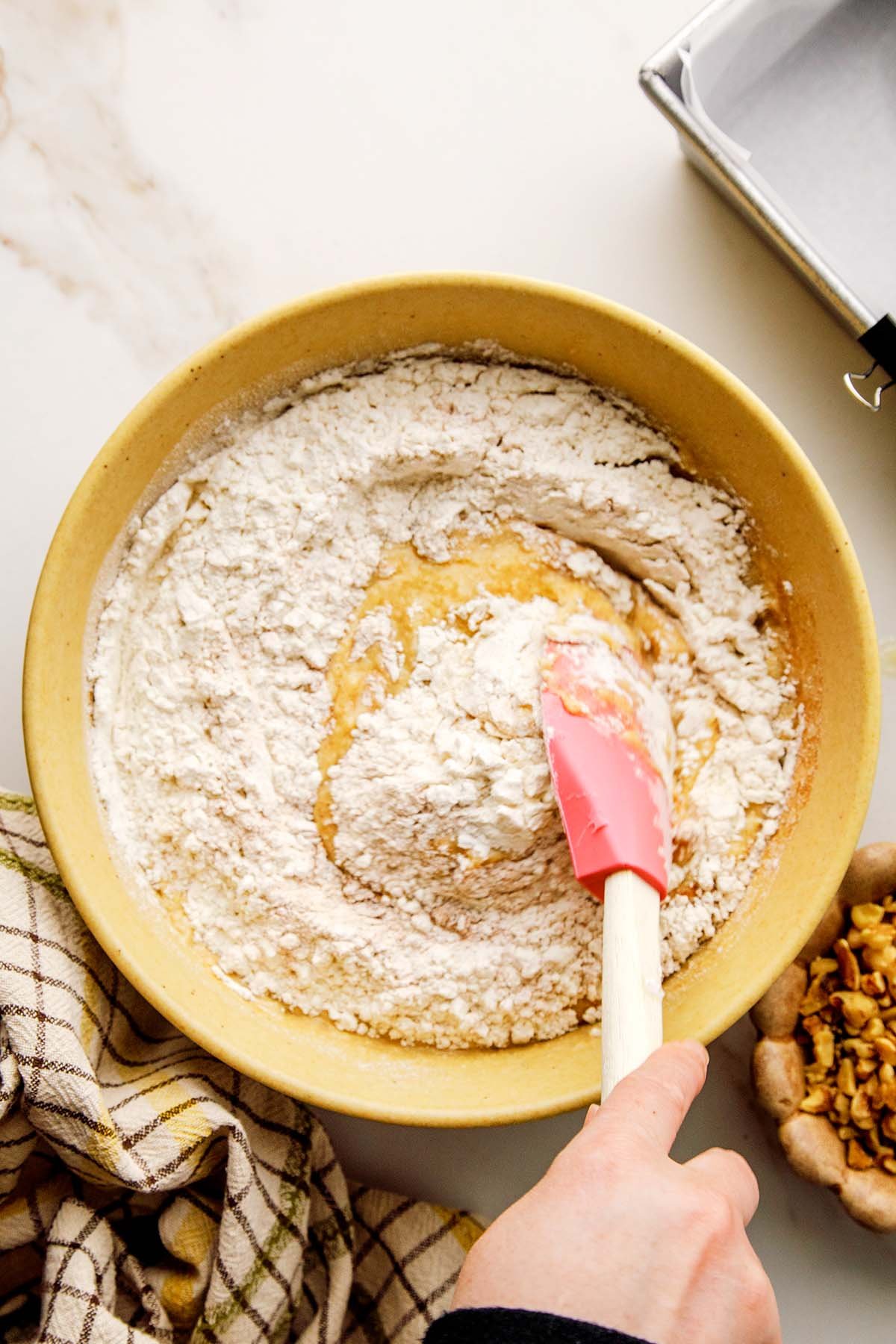 Combining Dry Ingredients to Wet Ingredients