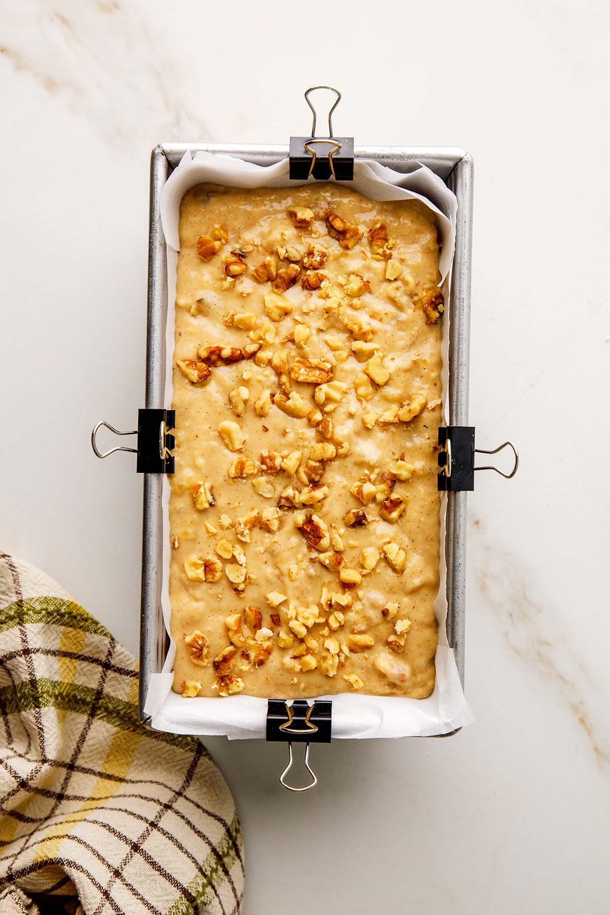 Honey Banana Bread Batter Before Baking