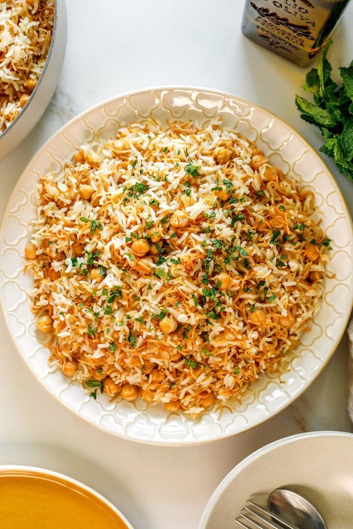 Vermicelli Rice with Chickpeas Recipe